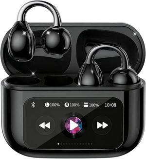 M100 Clip On Earbuds with Touchscreen Case , Open Ear Wireless Headphones for Glasses & Small Ears ,50H Total Battery, Bluetooth 6.0, IPX7 Waterproof,Ultra-Light 4g for Running & Workouts,purple Black M100 Clip On Earbuds with Touchscreen Case , Open Ear Wireless Headphones for Glasses & Small Ears ,50H Total Battery, Bluetooth 6.0, IPX7 Waterproof,Ultra-Light 4g for Running & Workouts,purple Black