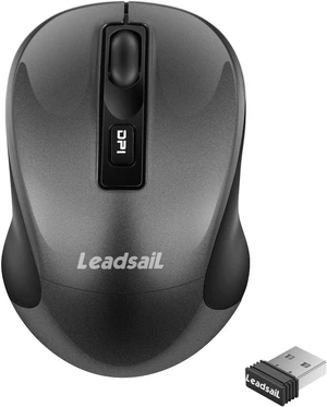 LeadsaiL Wireless Mouse, 2.4Ghz USB Cordless Mouse for Laptop, Compact Silent Mice, 4 Buttons, 3 Adjustable DPI, Ergonomic Optical Mouse for MacOS and Windows Coumpter, Notebook Grey LeadsaiL Wireless Mouse, 2.4Ghz USB Cordless Mouse for Laptop, Compact Silent Mice, 4 Buttons, 3 Adjustable DPI, Ergonomic Optical Mouse for MacOS and Windows Coumpter, Notebook Grey