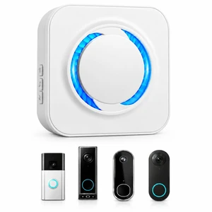 WiFi Doorbell Chime for Alexa, 4 Brands, 32 Tones, LED Flash | Ring, eufy, Arlo, Reolink Compatible, 999+ Unit Expansion, 5 Volumes, 3 Alert Modes, 3-Mins Setup WiFi Doorbell Chime for Alexa, 4 Brands, 32 Tones, LED Flash | Ring, eufy, Arlo, Reolink Compatible, 999+ Unit Expansion, 5 Volumes, 3 Alert Modes, 3-Mins Setup