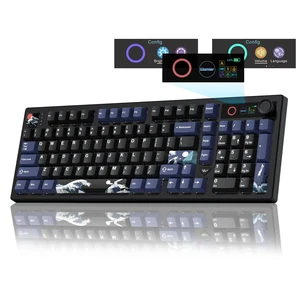 L98 Wireless Mechanical Gaming Keyboard with Smart Display & Knob | Bluetooth/2.4GHz/USB-C Connectivity, Hot-Swappable Design, RGB Backlighting, Number Pad, Compatible with PC and Mac L98 Wireless Mechanical Gaming Keyboard with Smart Display & Knob | Bluetooth/2.4GHz/USB-C Connectivity, Hot-Swappable Design, RGB Backlighting, Number Pad, Compatible with PC and Mac