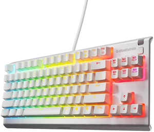 SteelSeries Apex 3 TKL Gaming Keyboard - White | Tenkeyless Compact Form Factor 8-Zone RGB Illumination Water and Dust Resistant Whisper-Quiet Gaming Switch SteelSeries Apex 3 TKL Gaming Keyboard - White | Tenkeyless Compact Form Factor 8-Zone RGB Illumination Water and Dust Resistant Whisper-Quiet Gaming Switch