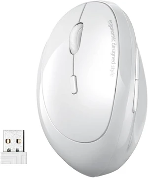 SANWA Left Handed Ergonomic Mouse, 2.4G Wireless + 2 Bluetooth Lefty Vertical Mouse for Small Medium Hands, 5 Programmable Buttons, 800-1600 DPI, Rechargeable, Compatible with Win, Mac, Laptop, White SANWA Left Handed Ergonomic Mouse, 2.4G Wireless + 2 Bluetooth Lefty Vertical Mouse for Small Medium Hands, 5 Programmable Buttons, 800-1600 DPI, Rechargeable, Compatible with Win, Mac, Laptop, White