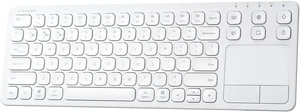 SANWA Bluetooth Keyboard with Trackpad, 3-Devices HTPC Keyboard, White Wireless Touchpad Keyboard, Media Control, QWERTY, Scissor-Structure Keys, Portable Keyboard for PC/Laptop/Tablet, Win/Mac SANWA Bluetooth Keyboard with Trackpad, 3-Devices HTPC Keyboard, White Wireless Touchpad Keyboard, Media Control, QWERTY, Scissor-Structure Keys, Portable Keyboard for PC/Laptop/Tablet, Win/Mac