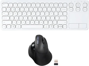SANWA Bluetooth + 2.4G Wireless Trackball Mouse and 3-Device Bluetooth Keyboard with Touchpad, Silent Buttons Roller Mouse, 600-1600 DPI, Rechargeable Touchpad, Compatible with Mac, Laptop, PC, Window SANWA Bluetooth + 2.4G Wireless Trackball Mouse and 3-Device Bluetooth Keyboard with Touchpad, Silent Buttons Roller Mouse, 600-1600 DPI, Rechargeable Touchpad, Compatible with Mac, Laptop, PC, Window