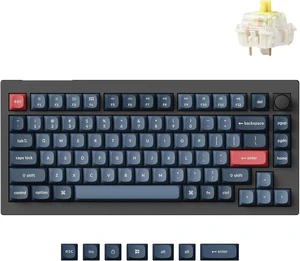 Keychron V1MD Max QMK Wireless Mechanical Keyboard, 75% Layout Custom Knob
2.4 GHz/Bluetooth 5.1/USB-C Wired, Hot-Swappable, Double-Shot PBT Keycaps, Gasket Mount, South-Facing RGB, Mac/Windows/Linux Keychron V1MD Max QMK Wireless Mechanical Keyboard, 75% Layout Custom Knob
2.4 GHz/Bluetooth 5.1/USB-C Wired, Hot-Swappable, Double-Shot PBT Keycaps, Gasket Mount, South-Facing RGB, Mac/Windows/Linux