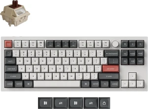 Keychron Q3 Ultra Wireless Mechanical Keyboard 8KHz Polling Rate, TKL 2.4G/Bluetooth 5.3/Wired Up to 660 Hours Long Battery Life, Hot-Swappable Aluminum RGB Gaming ZMK for Mac/Windows/Linux-White Keychron Q3 Ultra Wireless Mechanical Keyboard 8KHz Polling Rate, TKL 2.4G/Bluetooth 5.3/Wired Up to 660 Hours Long Battery Life, Hot-Swappable Aluminum RGB Gaming ZMK for Mac/Windows/Linux-White