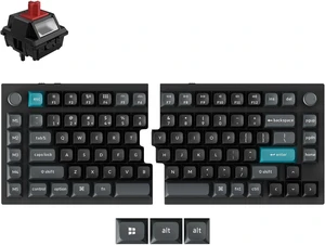 Keychron Q11 Ultra 8K Wireless Split Mechanical Keyboard, Aluminum - Black 75% Layout Hot-Swappable Red Switch, 2.4 GHz/Bluetooth 5.3/Wired, ZMK Programmable Dual Knobs PBT Keycaps, Mac/Windows/Linux Keychron Q11 Ultra 8K Wireless Split Mechanical Keyboard, Aluminum - Black 75% Layout Hot-Swappable Red Switch, 2.4 GHz/Bluetooth 5.3/Wired, ZMK Programmable Dual Knobs PBT Keycaps, Mac/Windows/Linux