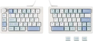 EPOMAKER Split70 Wireless Ergonomic Keyboard with QMK/VIA and Knob, Mechanical Gaming Keyboard with RGB, Hot-Swap, Creamy Linear Switch, PBT Keycap, Gasket, Mac Modifier, 70% Split Layout (White) EPOMAKER Split70 Wireless Ergonomic Keyboard with QMK/VIA and Knob, Mechanical Gaming Keyboard with RGB, Hot-Swap, Creamy Linear Switch, PBT Keycap, Gasket, Mac Modifier, 70% Split Layout (White)