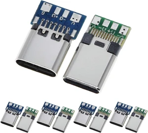 10PCS USB 3.1 Type C Connector 24 Pins Male Female Plug Socket
Receptacle Adapter to Solder Wire & Cable, 24P PCB Board Support Module 10PCS USB 3.1 Type C Connector 24 Pins Male Female Plug Socket
Receptacle Adapter to Solder Wire & Cable, 24P PCB Board Support Module