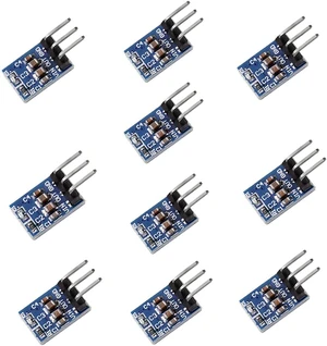 10 Pack 3 Pins AMS1117-3.3 DC 4.75V-12V to 3.3V Voltage Regulator
Step Down Power Supply Buck Module, 800mA
