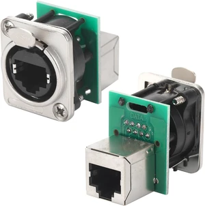 2PCS NE8FDP-B Ethercon RJ45 Panel Mount Chassis Socket
Pass/Feed Through, D Series, Cat5E Panel Mount Connector 2PCS NE8FDP-B Ethercon RJ45 Panel Mount Chassis Socket
Pass/Feed Through, D Series, Cat5E Panel Mount Connector