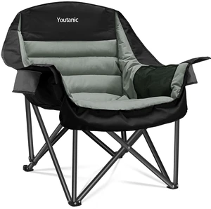 Oversized Camping Chair, Portable Folding Camping Chairs | with Side Pocket, Cup Holder and Carry Bag, Heavy Duty Outdoor Camping Chairs for Adults, Fishing, Sports, Trip, up to 400lbs Oversized Camping Chair, Portable Folding Camping Chairs | with Side Pocket, Cup Holder and Carry Bag, Heavy Duty Outdoor Camping Chairs for Adults, Fishing, Sports, Trip, up to 400lbs