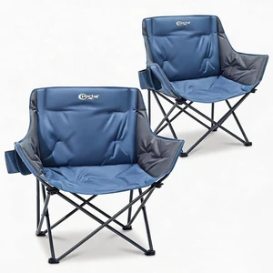 32" Wide Oversized Folding Camping Chair, Thick Padding, 350 lb,Blue | Pinch-Free Ergonomic Heavy Duty Seat for Big & Tall Adults; Cup Holder, Side Pocket, Carry Bag; for Fishing, Lawn, Sidelines 32" Wide Oversized Folding Camping Chair, Thick Padding, 350 lb,Blue | Pinch-Free Ergonomic Heavy Duty Seat for Big & Tall Adults; Cup Holder, Side Pocket, Carry Bag; for Fishing, Lawn, Sidelines