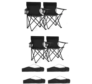 4 Pack Lightweight Camping Chairs Folding Lawn Chair Outdoor Beach Chair with Cup Holder & Carry Bag for Outside Sports, Fishing, Hiking, Travel, Picnic, BackyardBlack (Black, 4PC) 4 Pack Lightweight Camping Chairs Folding Lawn Chair Outdoor Beach Chair with Cup Holder & Carry Bag for Outside Sports, Fishing, Hiking, Travel, Picnic, BackyardBlack (Black, 4PC)