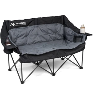 Oversized Double Camping Chair Padded Camping Chairs for Adults,Black | Folding Loveseat with Cup Holders and Side Pockets Heavy Duty Outdoor Lawn Chairs for Camping,Sports, Fishing,Beach Oversized Double Camping Chair Padded Camping Chairs for Adults,Black | Folding Loveseat with Cup Holders and Side Pockets Heavy Duty Outdoor Lawn Chairs for Camping,Sports, Fishing,Beach