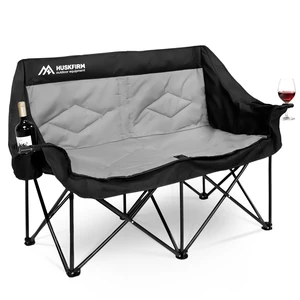 Oversized Double Camping Chairs for Adults, 2 Person Camping Chair, Black | Heavy Duty Outdoor Camping Couch with Cup Holders, Portable Folding Chair for Outside Lawn Oversized Double Camping Chairs for Adults, 2 Person Camping Chair, Black | Heavy Duty Outdoor Camping Couch with Cup Holders, Portable Folding Chair for Outside Lawn