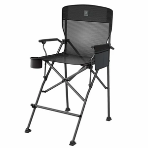 Tall Directors Chair 31" Foldable Camping Mesh Black | Portable Camp Chair Sports with Cup Holder Mesh Pockets and Footrest, Heavy Duty Tall Directors Chair 31" Foldable Camping Mesh Black | Portable Camp Chair Sports with Cup Holder Mesh Pockets and Footrest, Heavy Duty