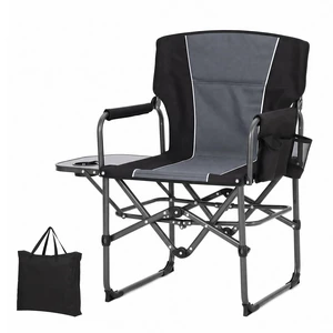 Oversized Camping Chair Portable Directors Chair with Side Table | Heavy Duty Folding Camping Chairs with Side Pocket & Carry Bag, Comfy Lawn Chair for Camping, Sports, Lawn, 400LBS Oversized Camping Chair Portable Directors Chair with Side Table | Heavy Duty Folding Camping Chairs with Side Pocket & Carry Bag, Comfy Lawn Chair for Camping, Sports, Lawn, 400LBS