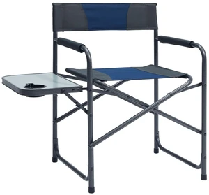 Directors Chair for Adults with Side Table, Folding Camping Chairs Heavy Duty 225LBS, Portable Lawn Chairs with Cup Holder for Outdoor, Beach, Travel, Blue/Grey Directors Chair for Adults with Side Table, Folding Camping Chairs Heavy Duty 225LBS, Portable Lawn Chairs with Cup Holder for Outdoor, Beach, Travel, Blue/Grey