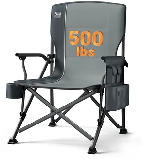 Oversized Folding Camping Chair High Back 500lbs | Heavy Duty Camping Chairs for Adults, Cup Holder, Side Pocket, Cooler Bag Oversized Folding Camping Chair High Back 500lbs | Heavy Duty Camping Chairs for Adults, Cup Holder, Side Pocket, Cooler Bag