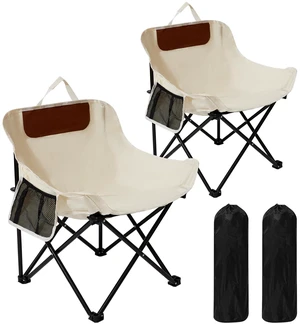 2 Pack Folding Camping Chair, Compact Camp Chair,Outdoor Lawn Portable Lightweight Backpacking Chair with Carrying Bag for Outdoor Camp,Travel,Beach,Picnic,Fishing, Hiking (Beige) 2 Pack Folding Camping Chair, Compact Camp Chair,Outdoor Lawn Portable Lightweight Backpacking Chair with Carrying Bag for Outdoor Camp,Travel,Beach,Picnic,Fishing, Hiking (Beige)