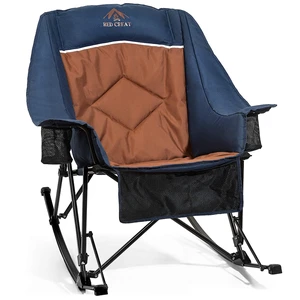 400lbs Rocking Camping Chair Oversized Folding Rocker for Adults | High Back Padded Rocking Camp Chair with Cup Holders, Side Pockets & Carry Bag, Outdoor Comfort for Lawn, Sports & Camping 400lbs Rocking Camping Chair Oversized Folding Rocker for Adults | High Back Padded Rocking Camp Chair with Cup Holders, Side Pockets & Carry Bag, Outdoor Comfort for Lawn, Sports & Camping