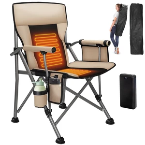 Heated Camping Chair with 20,000 mAh Battery, Long-Lasting for 500 Mins, Fully Padded Heated Camp Chairs, Heavy Duty Folding Chairs for Winter Camping,RV Travel Heated Camping Chair with 20,000 mAh Battery, Long-Lasting for 500 Mins, Fully Padded Heated Camp Chairs, Heavy Duty Folding Chairs for Winter Camping,RV Travel