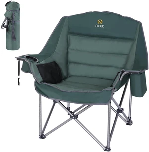 Oversized Camping Chair, XL Padded Outdoor Sport Chair (One Green) | Outdoor Sports Chair, Lawn Chair, Soccer Chair, Wide, Thick, Heavy Duty 400 lb, Cooler, Cup Holder Oversized Camping Chair, XL Padded Outdoor Sport Chair (One Green) | Outdoor Sports Chair, Lawn Chair, Soccer Chair, Wide, Thick, Heavy Duty 400 lb, Cooler, Cup Holder