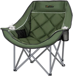 Oversized Camping Chair for Adults Heavy Duty Folding Chair with Cup Holders, Storage Pocket & Carry Bag Outdoor Padded Camp Chair for Backyard, Fishing & Sports Supports 400lbs (Army Green) Oversized Camping Chair for Adults Heavy Duty Folding Chair with Cup Holders, Storage Pocket & Carry Bag Outdoor Padded Camp Chair for Backyard, Fishing & Sports Supports 400lbs (Army Green)