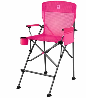 Tall Directors Chair 31" Foldable Camping Mesh Pink | Portable Camp Chair Sports with Cup Holder Mesh Pockets and Footrest, Heavy Duty Tall Directors Chair 31" Foldable Camping Mesh Pink | Portable Camp Chair Sports with Cup Holder Mesh Pockets and Footrest, Heavy Duty