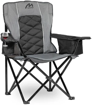 Oversized Padded Camping Chair, 450 lbs Capacity, Black | Diamond-Quilted Styling, Heavy Duty Steel Frame, Cup Holder with 6-Can Cooler, Carry Bag for Outdoor Camping, Beach, Hiking Oversized Padded Camping Chair, 450 lbs Capacity, Black | Diamond-Quilted Styling, Heavy Duty Steel Frame, Cup Holder with 6-Can Cooler, Carry Bag for Outdoor Camping, Beach, Hiking