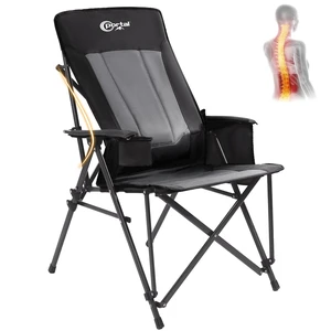 Camping Chair with Lumbar Support for Adults Folding Portable High Back Oversized, 400LBS Camping Chair with Lumbar Support for Adults Folding Portable High Back Oversized, 400LBS