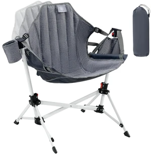 Kids Hammock Chair with Cup Holder, Folding Rocking Camping Chair for Toddler, Portable Child Swing Chair with Safety Lock for Indoor Outdoor Camping Backyard, Load 125LBS, Grey Kids Hammock Chair with Cup Holder, Folding Rocking Camping Chair for Toddler, Portable Child Swing Chair with Safety Lock for Indoor Outdoor Camping Backyard, Load 125LBS, Grey