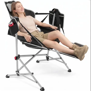 Hammock Camping Chair with Footrest, Heavy Duty Swinging Chair 500LB | Easy-Fold Swinging Camp Chair with Cup Holder & Pillow, Portable Outdoor Chair for Patio, Lawn, RV and Camping, Black Hammock Camping Chair with Footrest, Heavy Duty Swinging Chair 500LB | Easy-Fold Swinging Camp Chair with Cup Holder & Pillow, Portable Outdoor Chair for Patio, Lawn, RV and Camping, Black