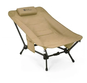 Reclining Camping Chair with Extended Backrest Support | Folding Lounge Chair with Pillow, Side Pocket and Carry Bag, Lightweight Outdoor Chair for Camping, Beach, Patio, Backyard Reclining Camping Chair with Extended Backrest Support | Folding Lounge Chair with Pillow, Side Pocket and Carry Bag, Lightweight Outdoor Chair for Camping, Beach, Patio, Backyard