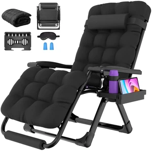 Oversized Zero Gravity Chair, 500LBS 29In XL Outdoor Recliner Chairs | w/Removable Cushion&Headrest, Camping Lounge Chair w/ Upgraded Lock&Footrest, Reclining Patio Chairs for Indoor Outdoor Oversized Zero Gravity Chair, 500LBS 29In XL Outdoor Recliner Chairs | w/Removable Cushion&Headrest, Camping Lounge Chair w/ Upgraded Lock&Footrest, Reclining Patio Chairs for Indoor Outdoor