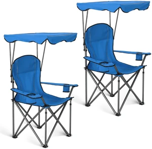 Heavy Duty Canopy Camping Chairs with Adjustable Sunshade | Heavy duty 400 LBS, Steel Frame, Sturdy, Ergonomic,600D Oxford fabric ,Phone holder Cup holder,Carry Bag,Easy to set up Heavy Duty Canopy Camping Chairs with Adjustable Sunshade | Heavy duty 400 LBS, Steel Frame, Sturdy, Ergonomic,600D Oxford fabric ,Phone holder Cup holder,Carry Bag,Easy to set up