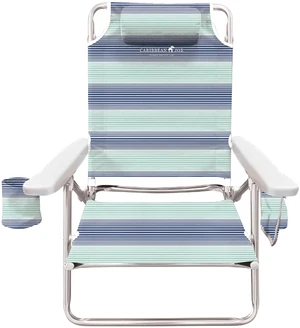 Folding Beach Chair, 5 Position Lightweight, Portable Reclining Outdoor Camping Chair with Headrest, Shoulder Strap, and Cup Holder, Horizon Stripe Folding Beach Chair, 5 Position Lightweight, Portable Reclining Outdoor Camping Chair with Headrest, Shoulder Strap, and Cup Holder, Horizon Stripe