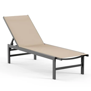 Lounge Chair Outdoor, Aluminum Pool Lounge Chairs with 5-Position Recliner, Patio Chaise Lounge Outdoor for Backyard, Poolside, Deck (Khaki) Lounge Chair Outdoor, Aluminum Pool Lounge Chairs with 5-Position Recliner, Patio Chaise Lounge Outdoor for Backyard, Poolside, Deck (Khaki)