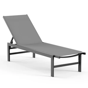 Lounge Chair Outdoor, Aluminum Pool Lounge Chairs with 5-Position Recliner, Patio Chaise Lounge Outdoor for Backyard, Poolside, Deck (Darkgray) Lounge Chair Outdoor, Aluminum Pool Lounge Chairs with 5-Position Recliner, Patio Chaise Lounge Outdoor for Backyard, Poolside, Deck (Darkgray)