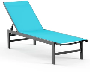 Lounge Chair Outdoor, Aluminum Pool Lounge Chairs with 5-Position Recliner, Patio Chaise Lounge Outdoor for Backyard, Poolside, Deck (Lakeblue) Lounge Chair Outdoor, Aluminum Pool Lounge Chairs with 5-Position Recliner, Patio Chaise Lounge Outdoor for Backyard, Poolside, Deck (Lakeblue)