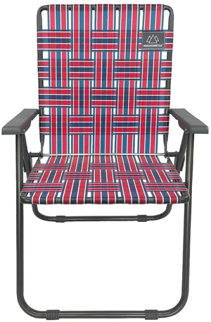 Retro Webbed Camping Chair - Lightweight, Foldable, Durable Steel Frame, 300lb Capacity, Vintage Red/White/Blue Stripes by Caddis Sports Retro Webbed Camping Chair - Lightweight, Foldable, Durable Steel Frame, 300lb Capacity, Vintage Red/White/Blue Stripes by Caddis Sports
