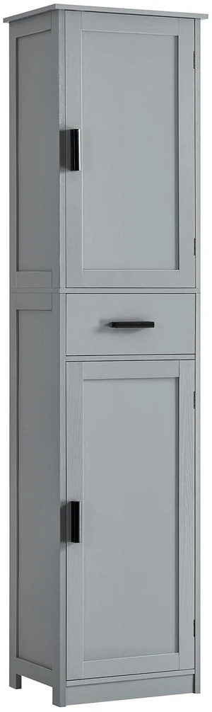 67 Tall Bathroom Cabinet, Storage Cabinet with 4 Shelves & 2 Doors, Narrow Storage Cabinet for Bathroom, Living Room, Home Office, Greige 67 Tall Bathroom Cabinet, Storage Cabinet with 4 Shelves & 2 Doors, Narrow Storage Cabinet for Bathroom, Living Room, Home Office, Greige