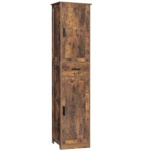 67'' Tall Storage Cabinet with Adjustable Shelves & 2 Doors, Bathroom Cabinet with 1 Drawer, Narrow Tall Cabinets for Living Room, Home Office, Rustic Brown 67'' Tall Storage Cabinet with Adjustable Shelves & 2 Doors, Bathroom Cabinet with 1 Drawer, Narrow Tall Cabinets for Living Room, Home Office, Rustic Brown