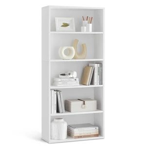 5-Tier Bookshelf, Storage Organizer, 23.6 x 9.4 x 52.8 Inches | Particleboard and MDF, for Home Office, Cloud White, CUSTOS Collection ULBC165T14 5-Tier Bookshelf, Storage Organizer, 23.6 x 9.4 x 52.8 Inches | Particleboard and MDF, for Home Office, Cloud White, CUSTOS Collection ULBC165T14