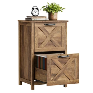 File Cabinet, 2-Drawer Filing Cabinet for Home Office | Office Cabinet for A4/Letter Size, Barn Door Design, Honey Brown, ISLAND Collection UOFC086KB01S File Cabinet, 2-Drawer Filing Cabinet for Home Office | Office Cabinet for A4/Letter Size, Barn Door Design, Honey Brown, ISLAND Collection UOFC086KB01S