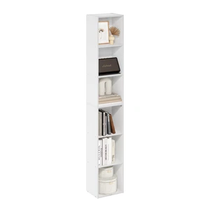 Book Shelf, 6-Tier Tall Modern Bookshelf, Bookcase with Open Shelves, 9.3 x 12 x 71, for Living Room, Bedroom, Home Office, White Book Shelf, 6-Tier Tall Modern Bookshelf, Bookcase with Open Shelves, 9.3 x 12 x 71, for Living Room, Bedroom, Home Office, White