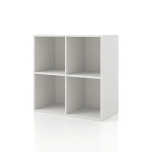 Apexa 4-Cube Storage Organizer Shelves, Stackable Wood Bookcase Fits Cubby Bins for Organization, Dorm Teen Room Decor & Home Office, White Apexa 4-Cube Storage Organizer Shelves, Stackable Wood Bookcase Fits Cubby Bins for Organization, Dorm Teen Room Decor & Home Office, White