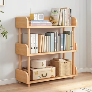 3-Tier Wooden Open Bookcase, Oak | Modern Display Bookshelf with Top Edge, Solid Wood Frame, Home and Office Storage 3-Tier Wooden Open Bookcase, Oak | Modern Display Bookshelf with Top Edge, Solid Wood Frame, Home and Office Storage