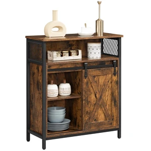 Buffet Cabinet, Coffee Bar with 1 Sliding Barn Door | Sideboard Storage Cabinet, Adjustable Shelves, 11.8 x 27.6 x 31.5 Inches, Rustic Brown, DAXTON Collection ULSC089B01 Buffet Cabinet, Coffee Bar with 1 Sliding Barn Door | Sideboard Storage Cabinet, Adjustable Shelves, 11.8 x 27.6 x 31.5 Inches, Rustic Brown, DAXTON Collection ULSC089B01